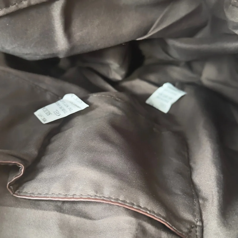 Elegant Brown Canvas and Leather Duffel Bag (bag10)